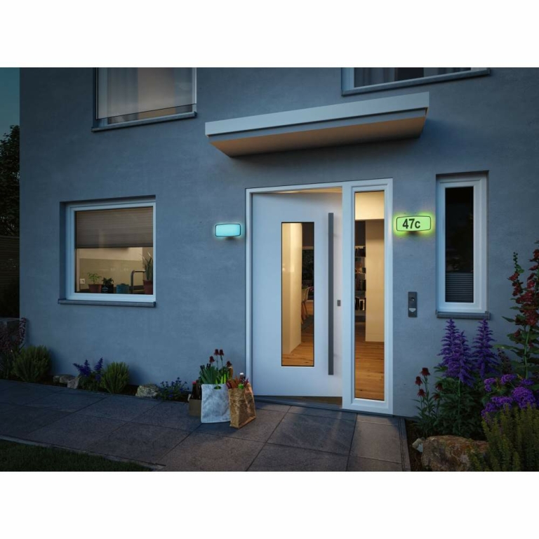 Paulmann LED Hausnummernleuchte Smart Home Zigbee Sheera Bewegungsmelder & Dämmerungssensor RGBW Tunable White IP44