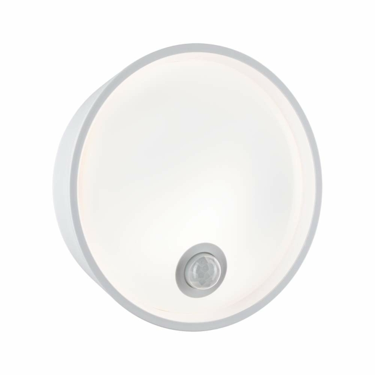 Paulmann LED Außenwandleuchte Platomo weiß rund mit Bewegungsmelder IP44 1200lm 3000K seewasserresistent (LED fest verbaut)