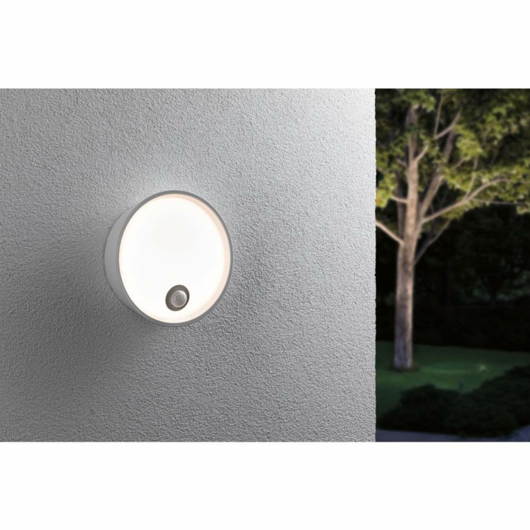 Paulmann LED Außenwandleuchte Platomo weiß rund mit Bewegungsmelder IP44 1200lm 3000K seewasserresistent (LED fest verbaut)