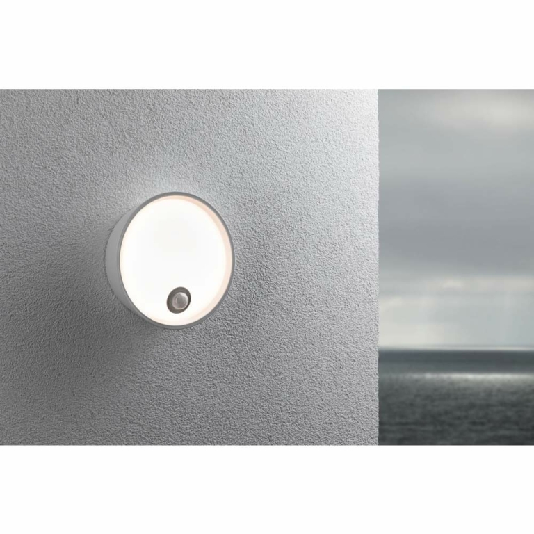 Paulmann LED Außenwandleuchte Platomo weiß rund mit Bewegungsmelder IP44 1200lm 3000K seewasserresistent (LED fest verbaut)