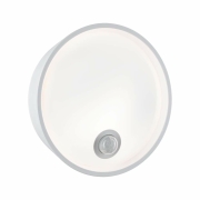 LED Außenwandleuchte Platomo weiß rund mit Bewegungsmelder IP44 1200lm 3000K seewasserresistent (LED fest verbaut)