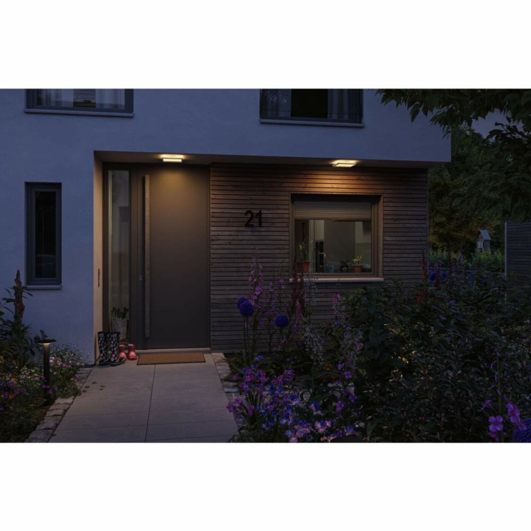 Paulmann LED Außenwandleuchte Lamina weiß eckig mit Backlight und Bewegungsmelder IP44 14W 920lm Tunable Warm 230V