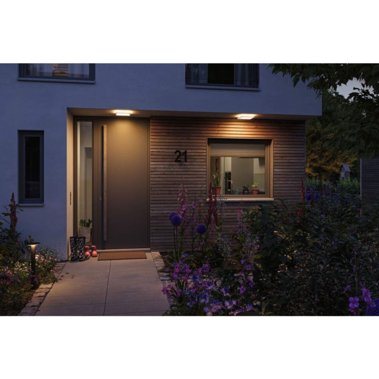 Paulmann LED Außenwandleuchte Lamina weiß eckig mit Backlight und Bewegungsmelder IP44 14W 920lm Tunable Warm 230V
