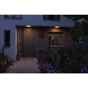 LED Außenwandleuchte Lamina weiß eckig mit Backlight und Bewegungsmelder IP44 14W 920lm Tunable Warm 230V