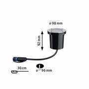 Plug & Shine LED Bodeneinbauleuchte Floor Einzelleuchte  IP67 2200K 4,5W   Anthrazit