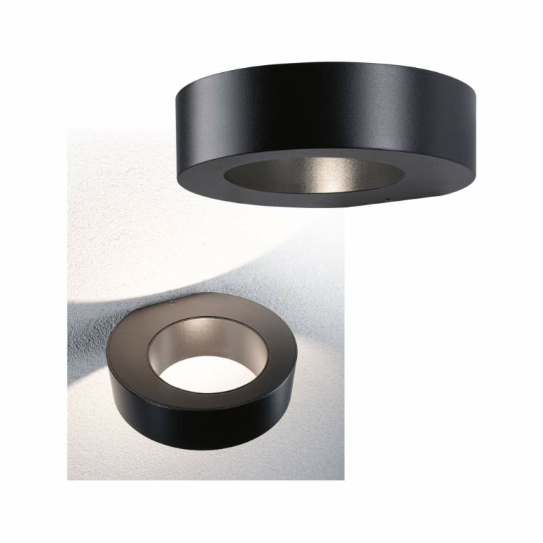 Paulmann LED Außenwandleuchte Renga anthrazit IP44 270lm 3000K seewasserresistent (LED fest verbaut)