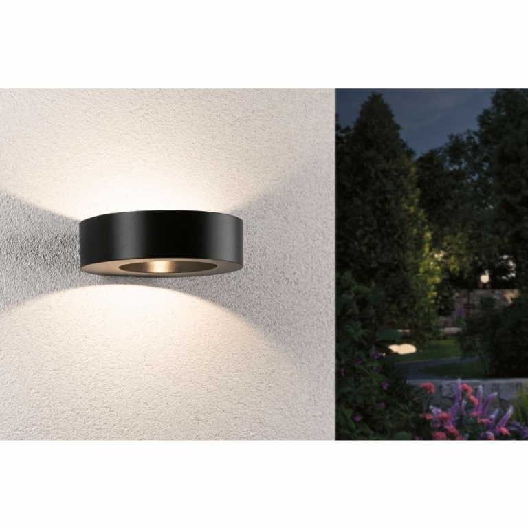 Paulmann LED Außenwandleuchte Renga anthrazit IP44 270lm 3000K seewasserresistent (LED fest verbaut)