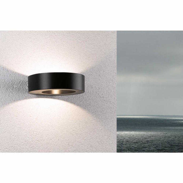 Paulmann LED Außenwandleuchte Renga anthrazit IP44 270lm 3000K seewasserresistent (LED fest verbaut)