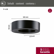 LED Außenwandleuchte Renga anthrazit IP44 270lm 3000K seewasserresistent (LED fest verbaut)