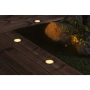 Plug & Shine LED Bodeneinbauleuchte Floor Basisset  IP67 2200K 3x2W  21VA Silber