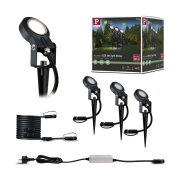 Plug & Shine LED Spot Sting Basisset  IP67 2200K 3x6,3W  75VA Anthrazit