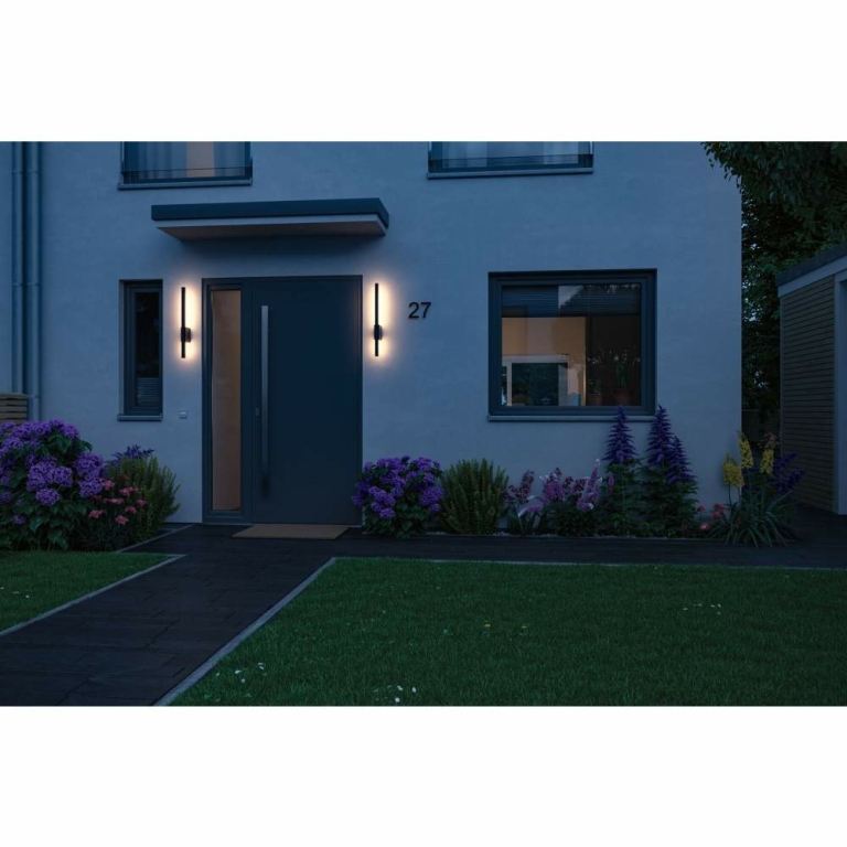 Paulmann LED Außenwandleuchte Natives IP44  45x95mm 3000K 9W 220lm 230V  Anthrazit Alu