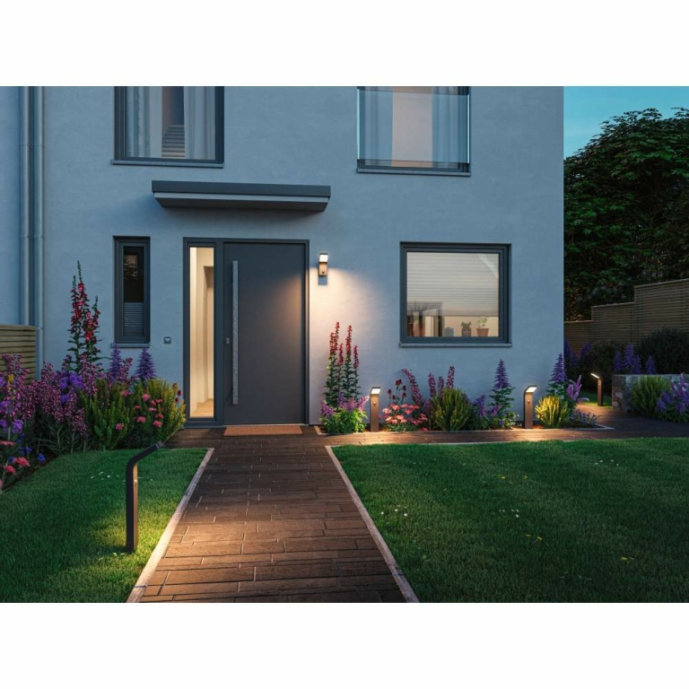 Paulmann LED Außenwandleuchte Kulma mit Bewegungsmelder anthrazit aluminium IP44 500lm 3000K 230V seewasserresistent