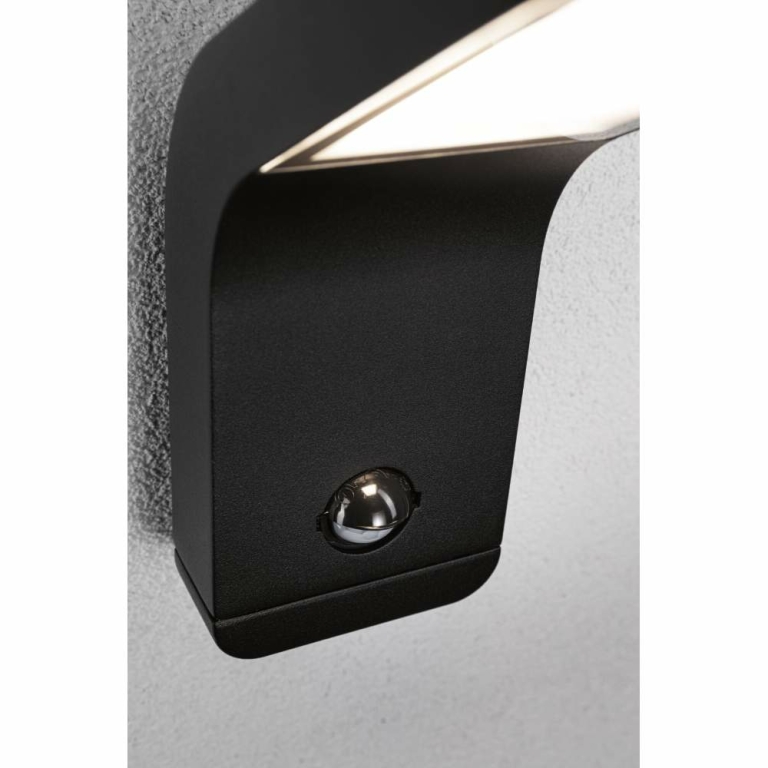 Paulmann LED Außenwandleuchte Kulma mit Bewegungsmelder anthrazit aluminium IP44 500lm 3000K 230V seewasserresistent