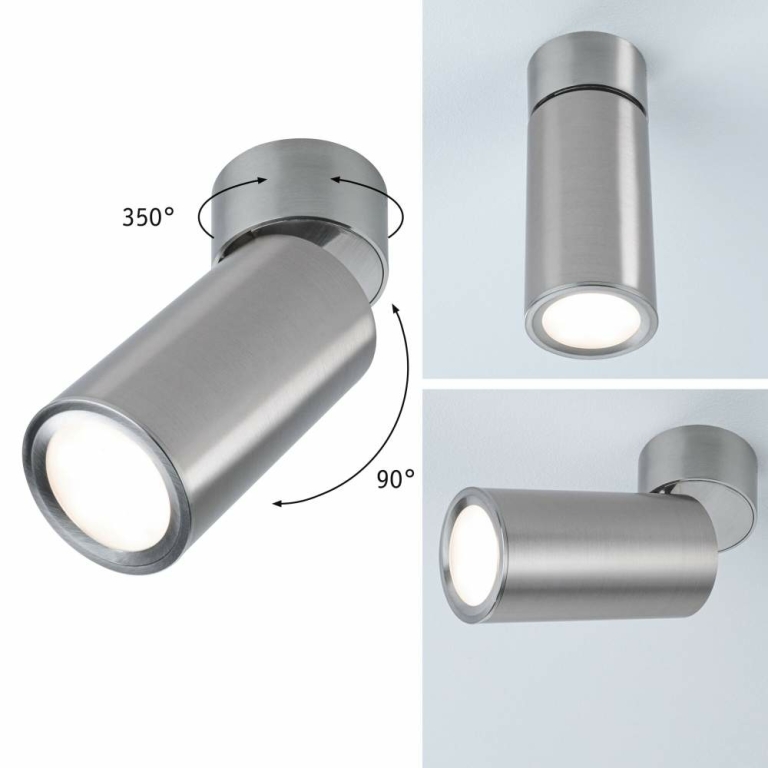Paulmann LED Deckenleuchte 3-Step-Dim Turnal  Coin 2700K 470lm 230V 6W dimmbar Eisen gebürstet
