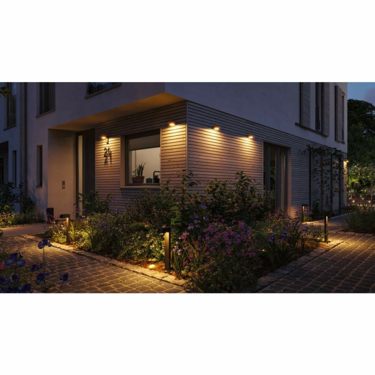 Paulmann LED Außenwandleuchte Capea anthrazit aluminium mit Bewegungsmelder & Dämmerungsschalter IP44 6W 450lm Tunable Warm 230V