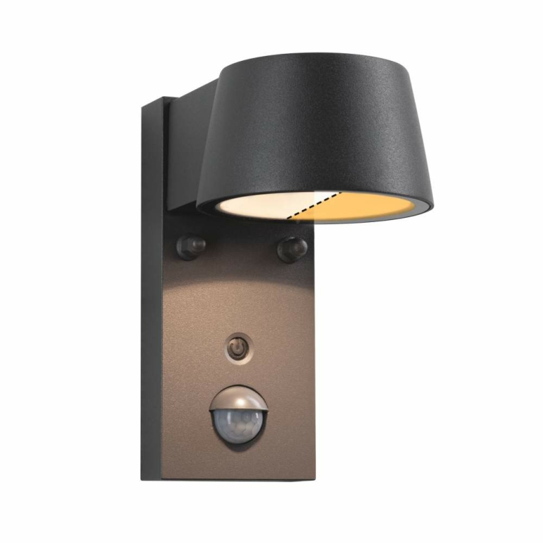 Paulmann LED Außenwandleuchte Capea anthrazit aluminium mit Bewegungsmelder & Dämmerungsschalter IP44 6W 450lm Tunable Warm 230V