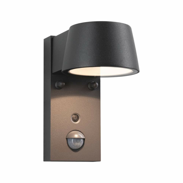 Paulmann LED Außenwandleuchte Capea anthrazit aluminium mit Bewegungsmelder & Dämmerungsschalter IP44 6W 450lm Tunable Warm 230V