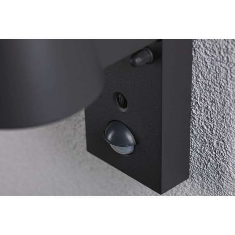 Paulmann LED Außenwandleuchte Capea anthrazit aluminium mit Bewegungsmelder & Dämmerungsschalter IP44 6W 450lm Tunable Warm 230V