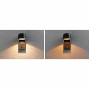 LED Außenwandleuchte Capea anthrazit aluminium mit Bewegungsmelder & Dämmerungsschalter IP44 6W 450lm Tunable Warm 230V