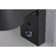 LED Außenwandleuchte Capea anthrazit aluminium mit Bewegungsmelder & Dämmerungsschalter IP44 6W 450lm Tunable Warm 230V