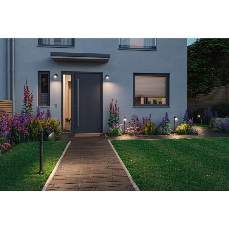 Paulmann Außenwandleuchte Trian  seewasserresistent IP44 rund 100x125mm  max. 35W  230V  Anthrazit Aluminium