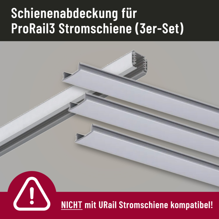Paulmann Paulmann ProRail3 Zubehör Schienenabdeckung Grau 3er-Set Länge 67cm für ProRail Stromschiene