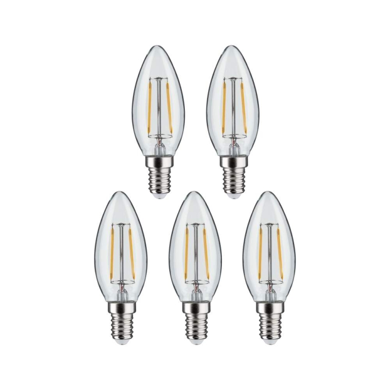 Paulmann Filament 230V LED Kerze E14  5x470lm 5x4,8W 2700K  Klar