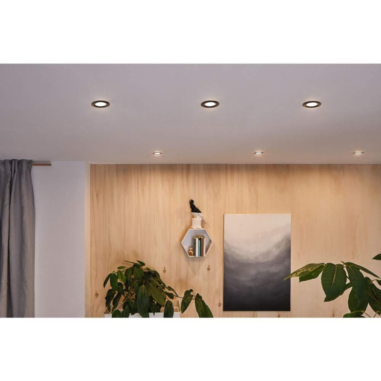Paulmann HomeSpa LED Einbauleuchte Calla  schwenkbar IP65 rund 90mm 30°  6W 500lm 230V  4000K Schwarz matt