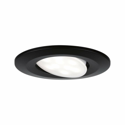 Paulmann HomeSpa LED Einbauleuchte Calla  schwenkbar IP65 rund 90mm 30°  6W 500lm 230V  4000K Schwarz matt