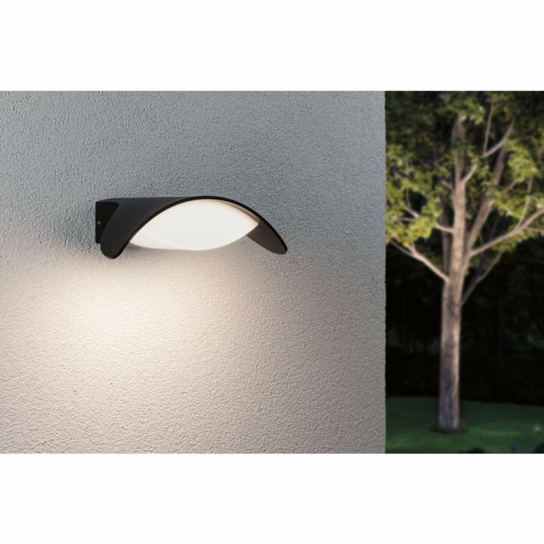 Paulmann LED Außenwandleuchte Mesana   IP44  240x165mm 3000K 12W 800lm 230V  Anthrazit Aluminium
