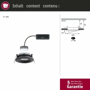 LED Einbauleuchte Nova Plus Coin Einzelleuchte schwenkbar IP65 rund 93mm 30° Coin 6W 470lm 230V dimmbar 2700K Schwarz matt