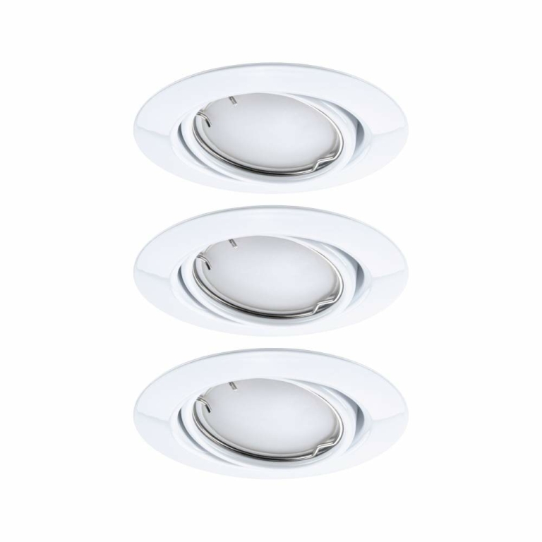 Paulmann LED Einbauleuchte Smart Home Zigbee Base Coin Basisset schwenkbar  rund 90mm 20°  3x4,9W 3x420lm 230V dimmbar RGBW+ Weiß