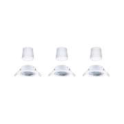 LED Einbauleuchte Smart Home Zigbee Base Coin Basisset schwenkbar  rund 90mm 20°  3x4,9W 3x420lm 230V dimmbar RGBW+ Weiß