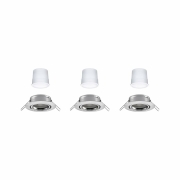 LED Einbauleuchte Smart Home Zigbee Base Coin Basisset schwenkbar  rund 90mm 20°  3x4,9W 3x430lm 230V dimmbar 3000K Eisen gebürstet