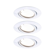 LED Einbauleuchte Smart Home Zigbee Base Coin Basisset schwenkbar  rund 90mm 20°  3x4,9W 3x430lm 230V dimmbar 3000K Weiß