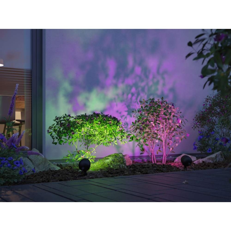 Paulmann LED Gartenstrahler Smart Home Zigbee Kikolo   IP65  90mm RGBW+ 6,2W 440lm 230V  Anthrazit Kunststoff#Aluminium