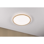LED Panel Atria Shine Backlight  IP44 rund 420mm  22W 2300lm 4000K Holzoptik