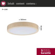 LED Panel Cosara  IP44 rund 300mm  15W 1300lm 3000K Beige