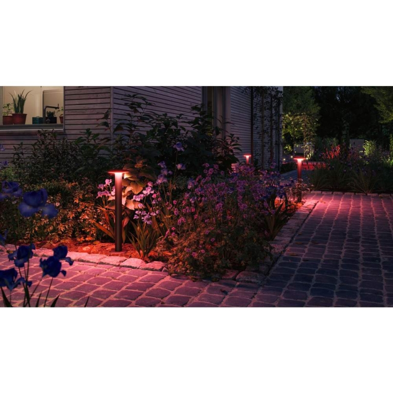 Paulmann LED Pollerleuchte Smart Home Zigbee Plate   IP44  600mm RGBW+ 5W 200lm 230V  Anthrazit  Metall#Kunststoff