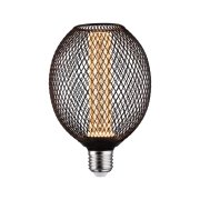 Metallic Glow Standard 230V LED Globe E27 Spiral 200lm 4,2W 1800K  Schwarz