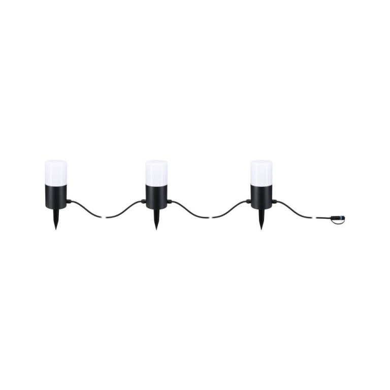 Paulmann Plug & Shine LED Lichterkette Tubs 6m IP44 3000K 3x2W Anthrazit