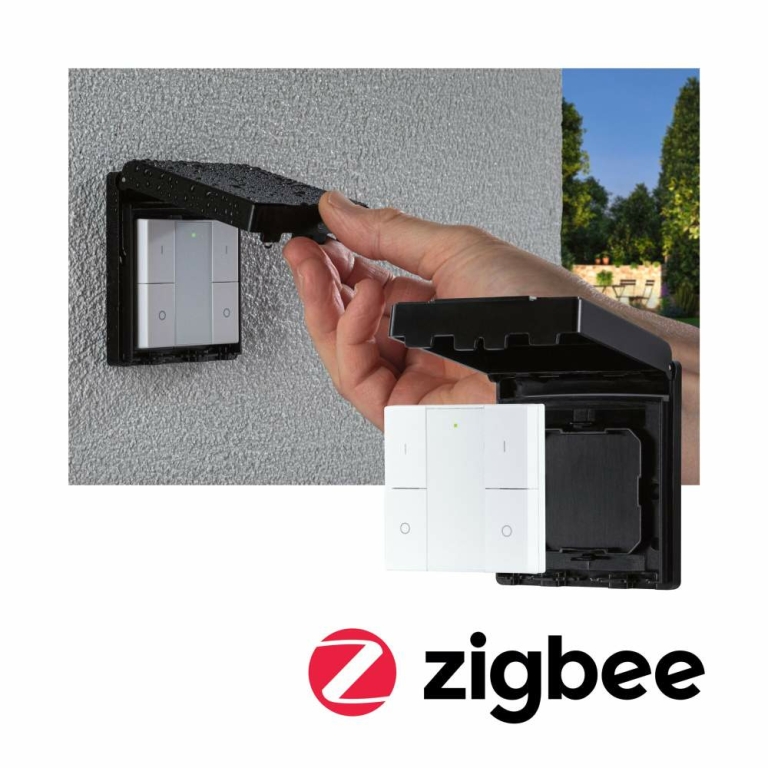 Paulmann Wandschalter Smart Home Zigbee On/Off/Dimm Outdoor Schwarz
