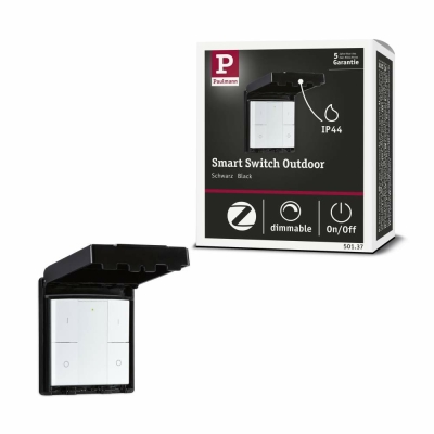 Paulmann Wandschalter Smart Home Zigbee On/Off/Dimm Outdoor Schwarz