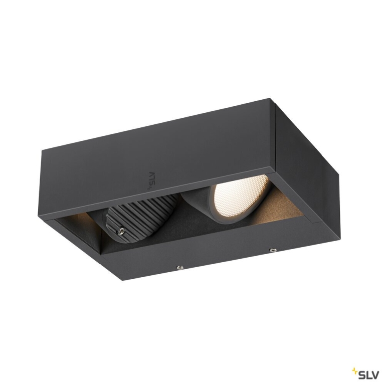 SLV LED Außenwandleuchte ESKINA FRAME WL DOUBLE anthrazit IP65 IK06 27W CCT 3000/4000K