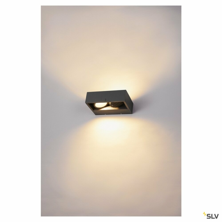 SLV LED Außenwandleuchte ESKINA FRAME WL DOUBLE anthrazit IP65 IK06 27W CCT 3000/4000K
