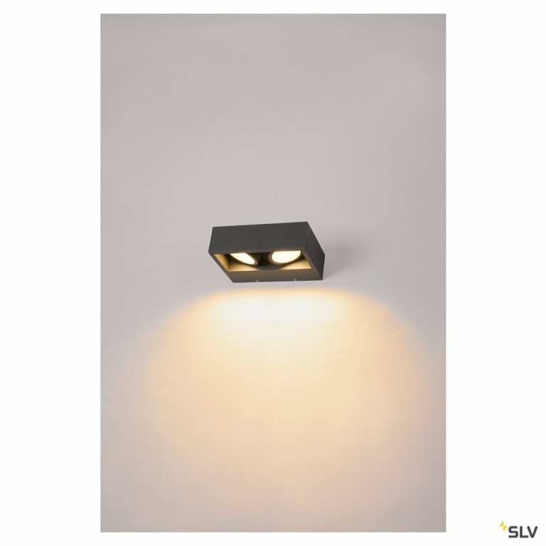 SLV LED Außenwandleuchte ESKINA FRAME WL DOUBLE anthrazit IP65 IK06 27W CCT 3000/4000K