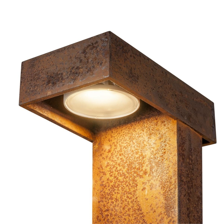 SLV RUSTY® PATHLIGHT 40 LED-Wegeleuchte Außenstandleuchte rost farbend 3000K 470lm IP55 FeCSi-Stahl gerostet Höhe 40cm