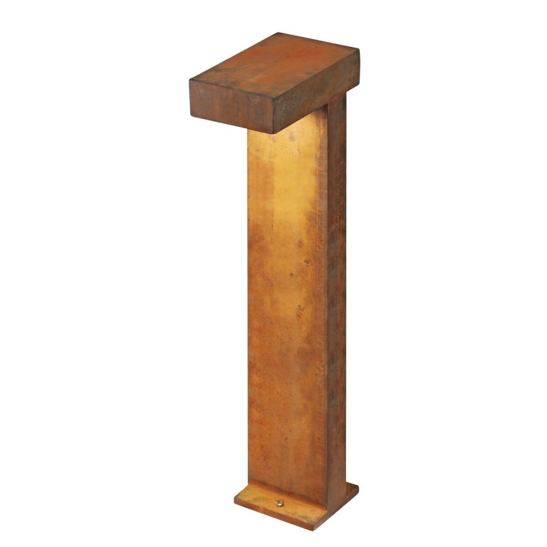 SLV RUSTY® PATHLIGHT 70 LED-Wegeleuchte Außenstandleuchte rost farbend 3000K 470lm IP55 FeCSi-Stahl gerostet Höhe 70cm