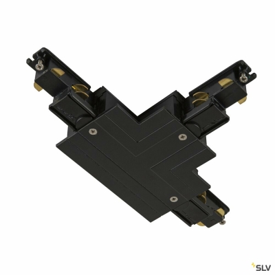 SLV T-Verbinder, für S-TRACK 3-Phasen-Einbauschiene, Erde außen links, schwarz, DALI